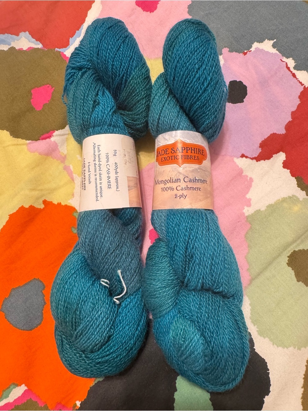 Jade Sapphire Exotic Fibres Mongolian Cashmere 2-Ply in Caribbean Mist #18